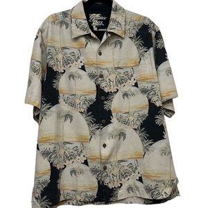 JAMAICA JAXX Collared SILK Floral Print Short Sleeve Hawaiian Shirt Sz XL